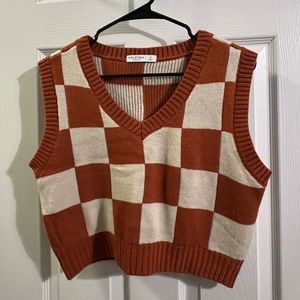 Checkered Sweater Vest